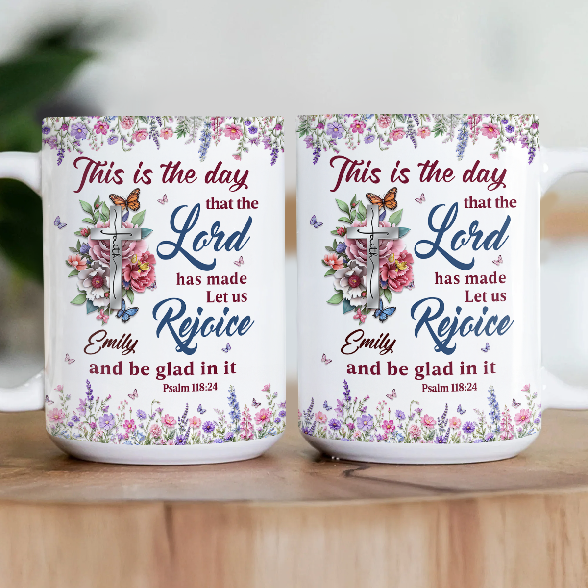The Day The Lord Has Made, Gift of Gladness | Personalized Ceramic Coffee Mug