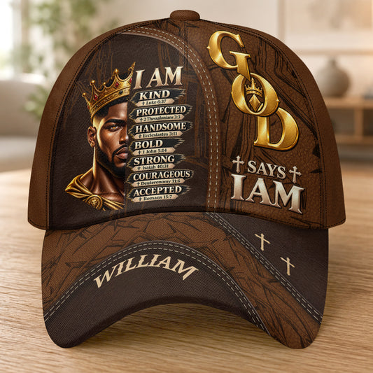 I Am Black, Gift For Men | Personalized Classic Cap