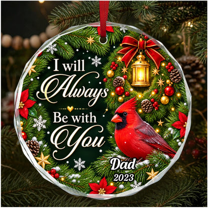 I Know Heaven Is A Beautiful Place For Loss Of Mom Dad, Memorial Gift For Mom Or Dad - Personalized Heart Shaped Glass Ornament