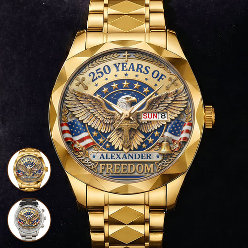 250 Years Of Freedom - Personalized Men's Wrist Watch