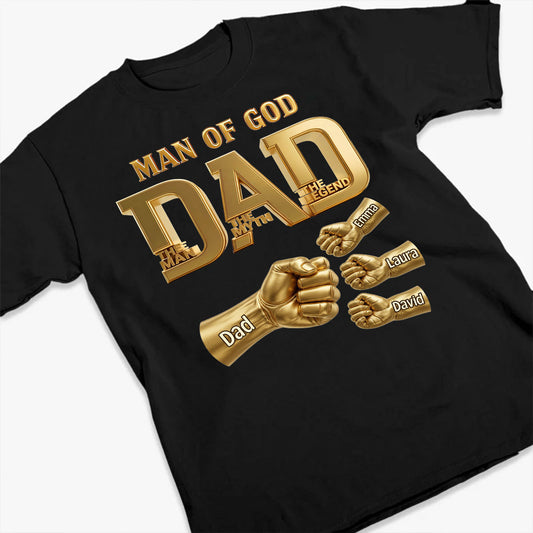 Dad The Man The Myth The Legend | Personalized 2D Unisex T-shirt