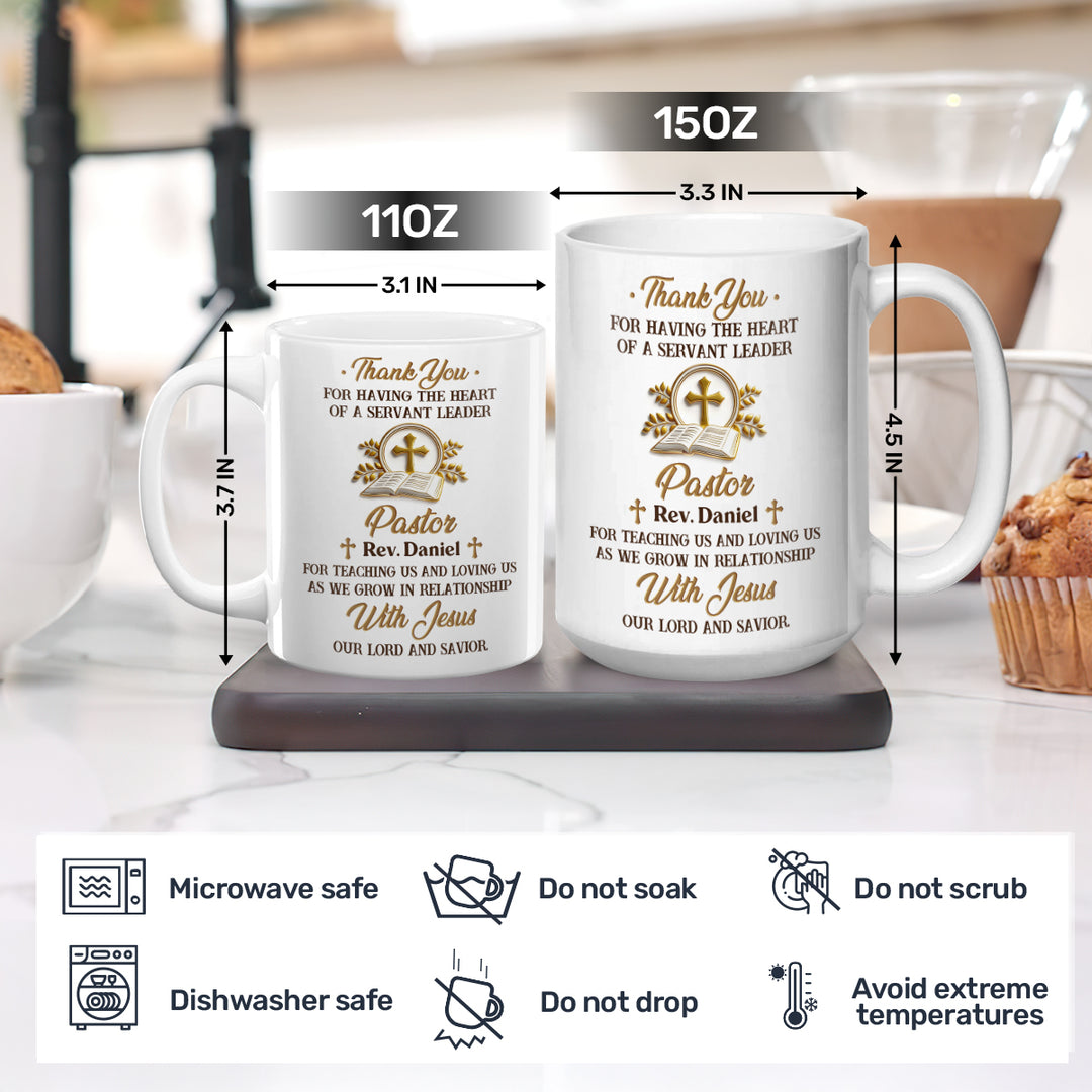 Pastor Thank You, Gift For Pastor | Personalized Ceramic Coffee Mug
