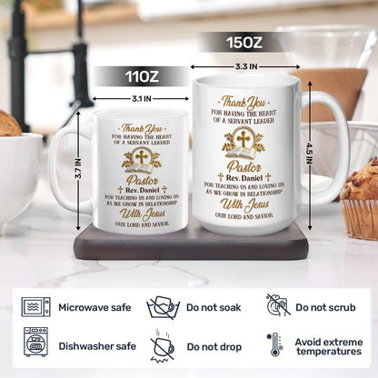 Pastor Thank You, Gift For Pastor | Personalized Ceramic Coffee Mug