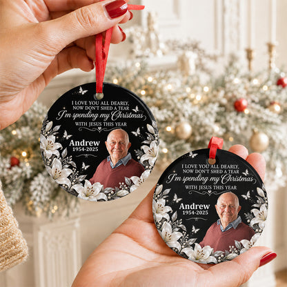 I Am Always With You, Gift For Family - Personalized Round Shaped Ceramic Ornament