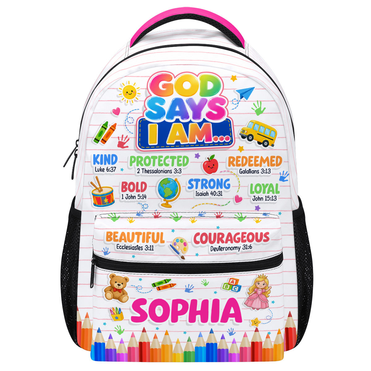 God Says I Am Back To School | Personalized Backpack