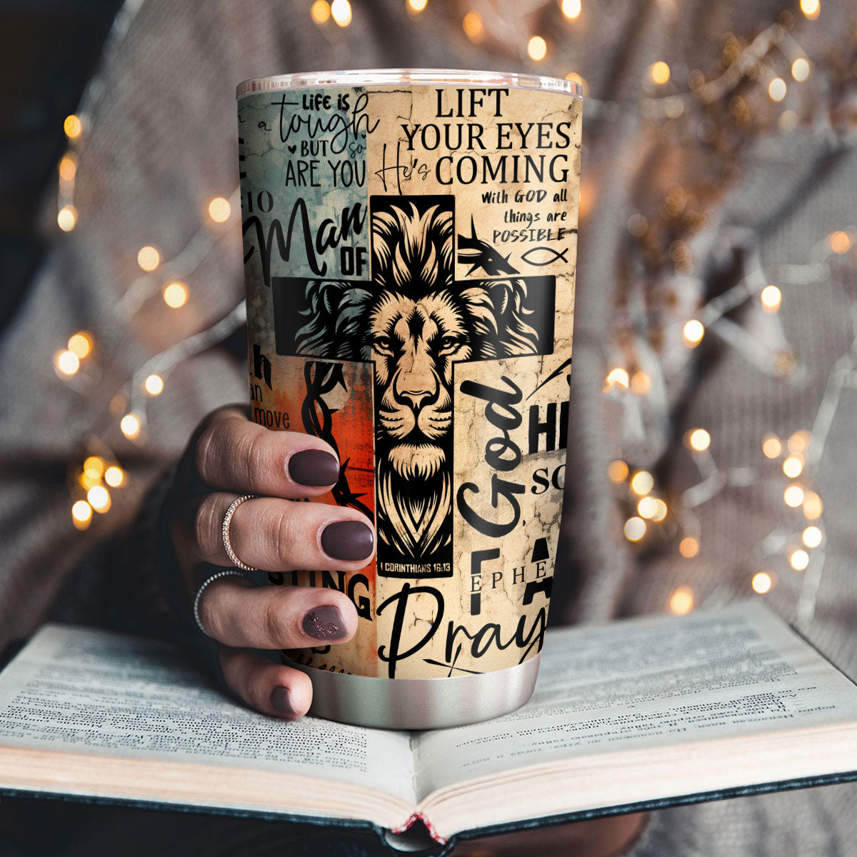 Man Of God Gift For Dad Husband Son | Personalized Stainless Steel Tumbler