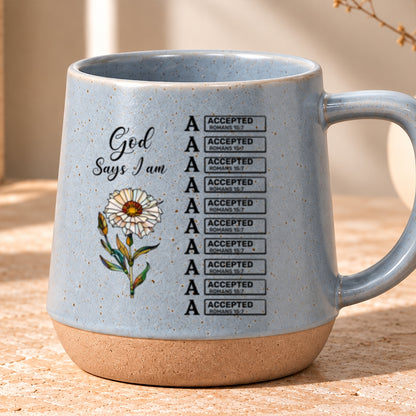 God Says I Am, Gift For Loved One | Personaliezd 12OZ Conical Coffee Mug