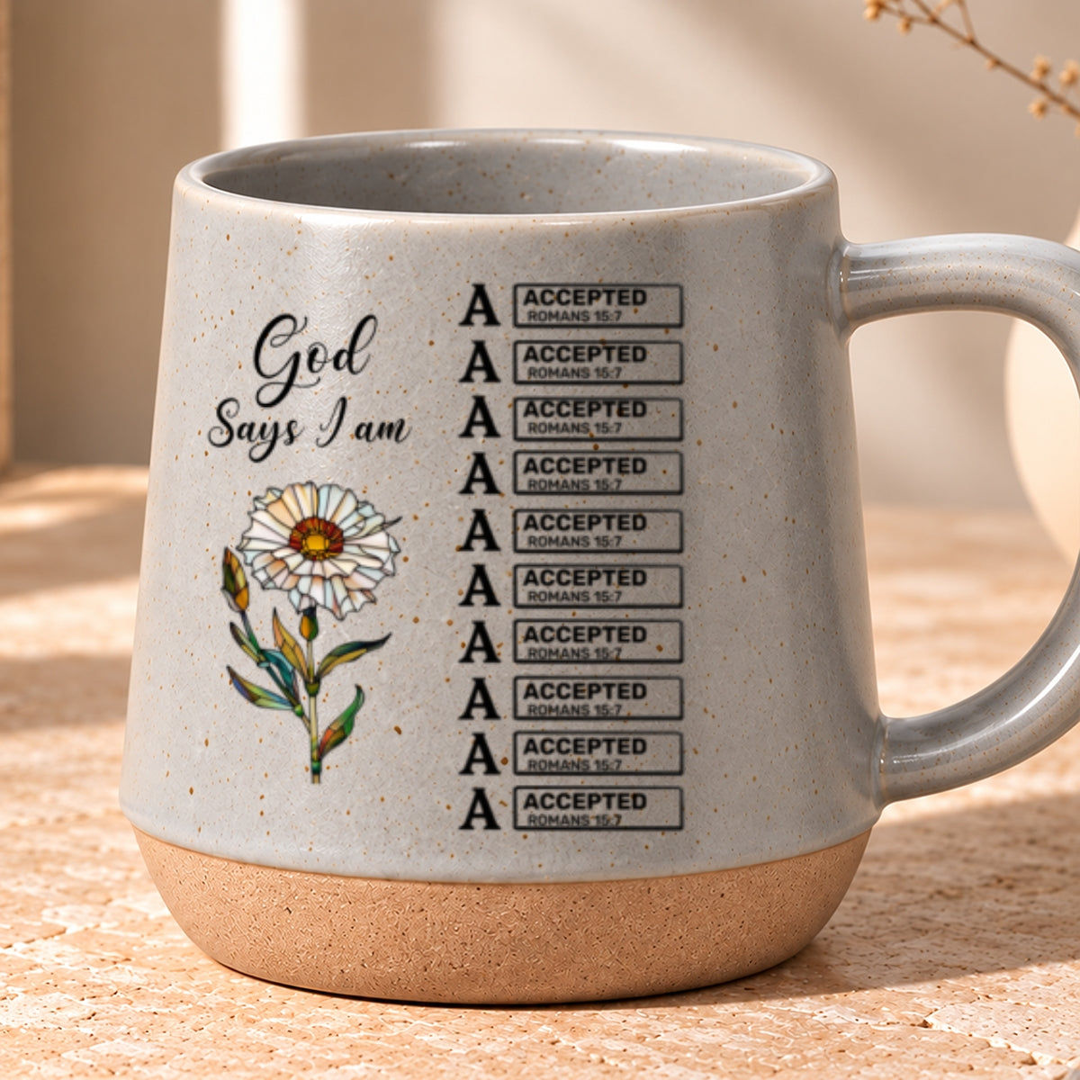 God Says I Am, Gift For Loved One | Personaliezd 12OZ Conical Coffee Mug