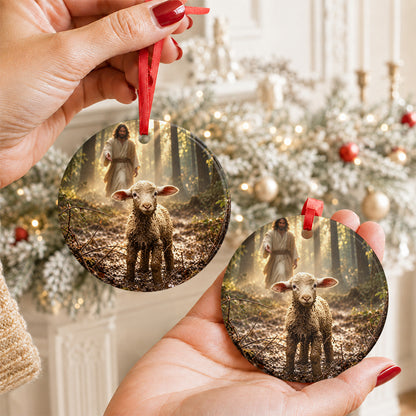 My Jesus My Savior, Gift For Christian Loved One | Personalized Round Shaped Ceramic Ornament