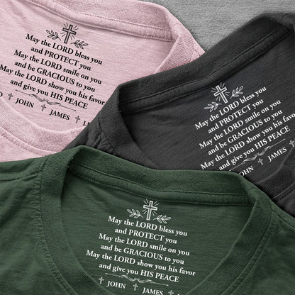 May The Lord Bless You , Gift For Christians | Personalized Shirt With Design Inner Neck