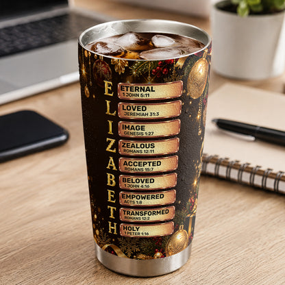 She Who Kneels Before God Can Stand Before Anyone, Gift For Women | Personalized Stainless Steel Tumbler