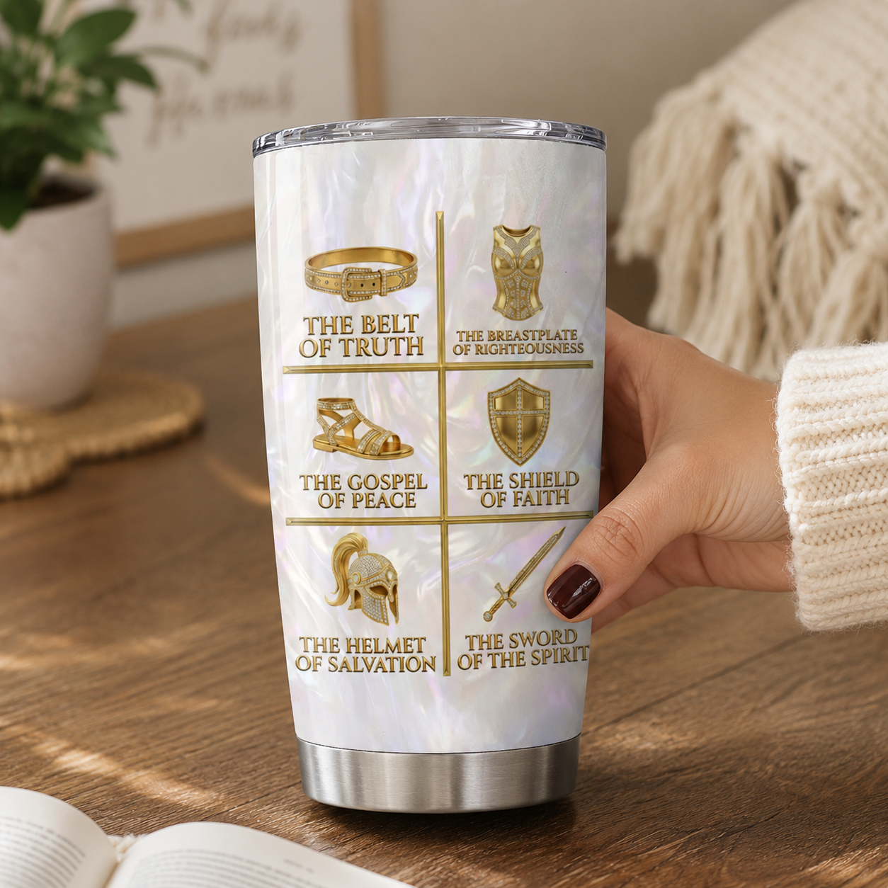 Put On The Full Armor Of God, Ephesians 6:11 | Personalized Stainless Steel Tumbler