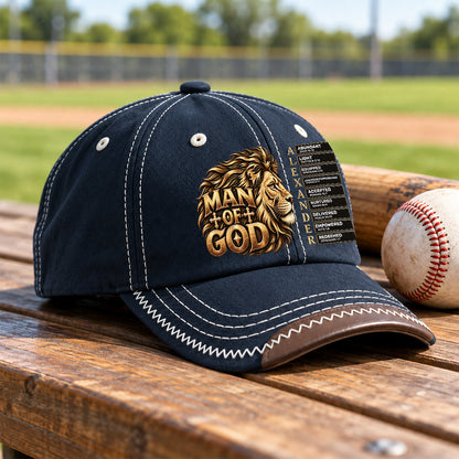 Man Of God, Gift For Men | Personalized Vintage Soft Baseball Cap