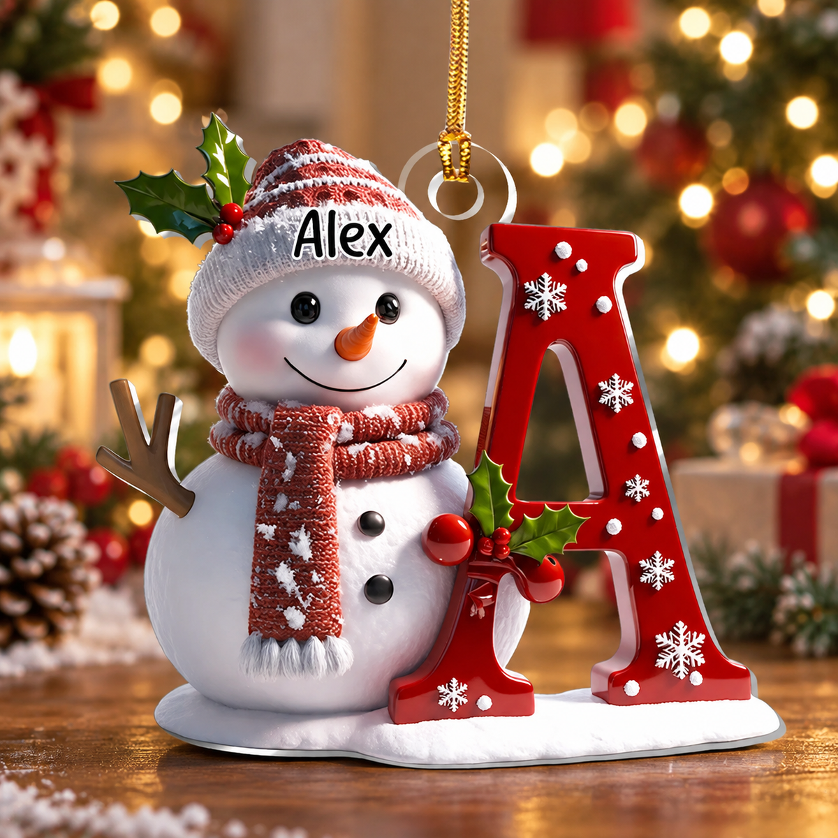 Snowman Merry Christmas, Chrismas Gift For Family - Personalized 1-Layer Acrylic Ornament
