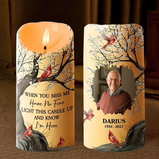 Presence Through Light Message, Gift For Love Ones - Personalized Flameless LED Candle