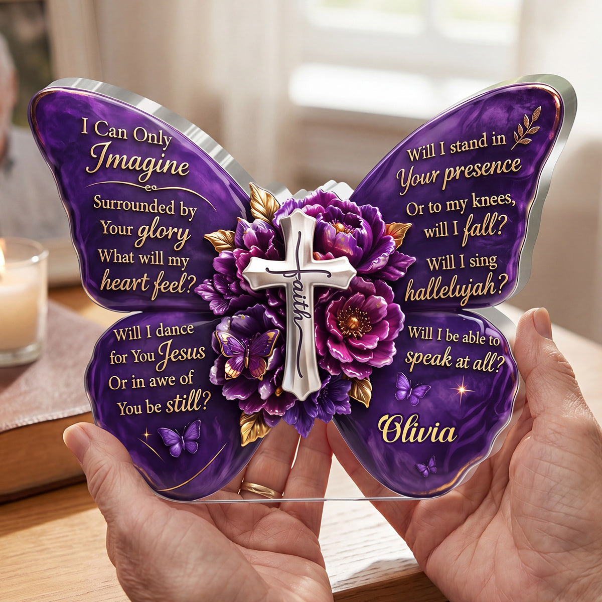 I Can Only Imagine Butterfly | Personalized Custom Shaped Acrylic Plaque